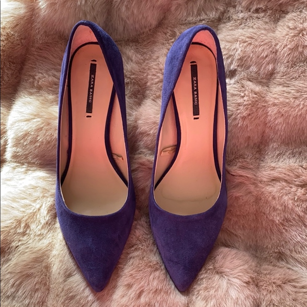Zara suede heels